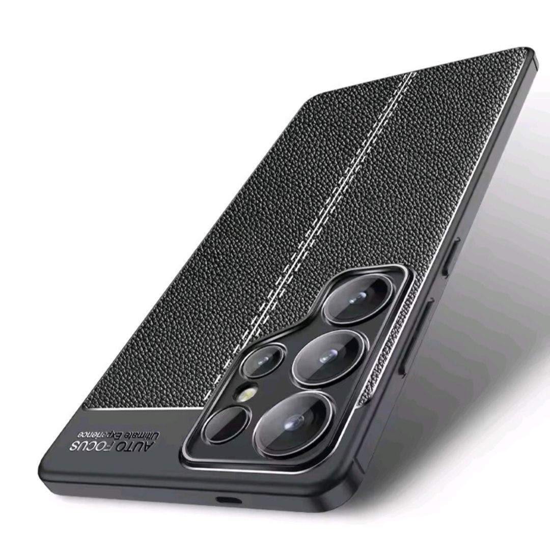 Чисто нов! Луксозен силиконов/кожен калъф /гръб за Samsung S25 Ultra
