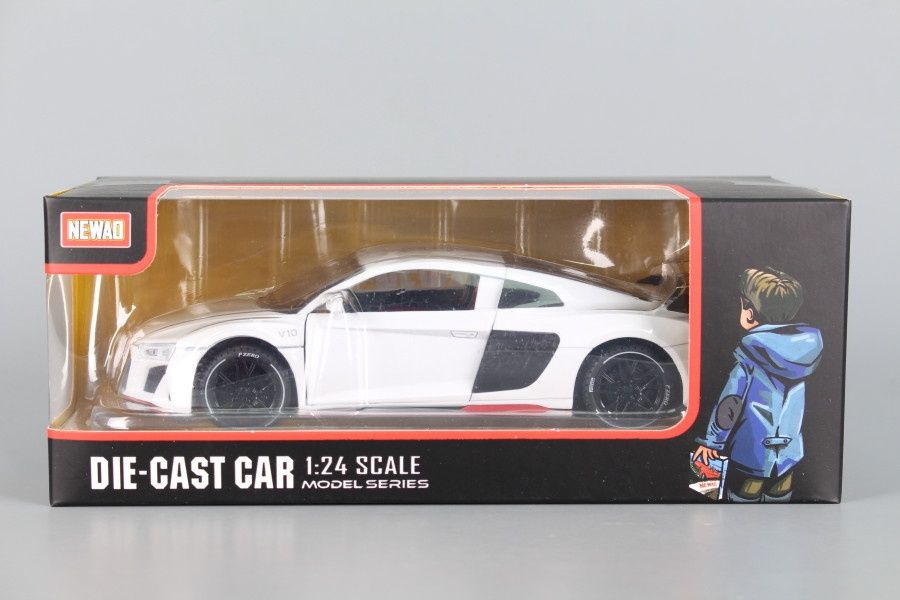 Audi R8 метална кола (1:24) с отварящи се врати с  звук и светлина