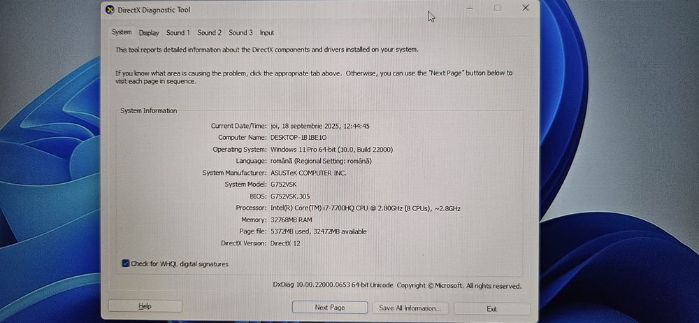 Laptop gaming ROG