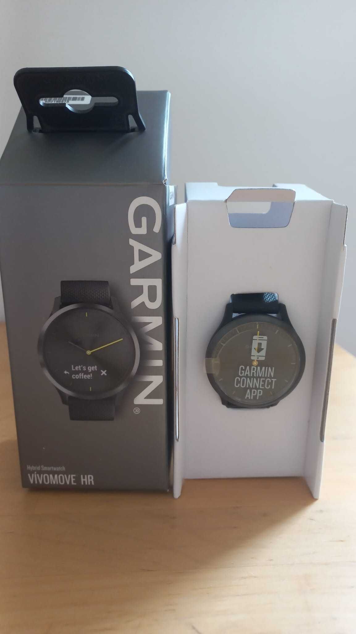 Ceas smartwatch Garmin Vívomove HR Sport, Black