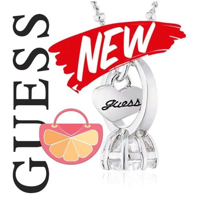 GUESS – Сребристо колие с кристали Swarovski "WILL YOU MARRY ME?" нов