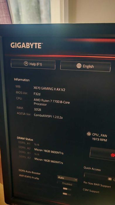 GIGABYTE X670 Gaming X AX V2 + RYZEN 7 7700 8-Core (5.3 GHz ) AM5