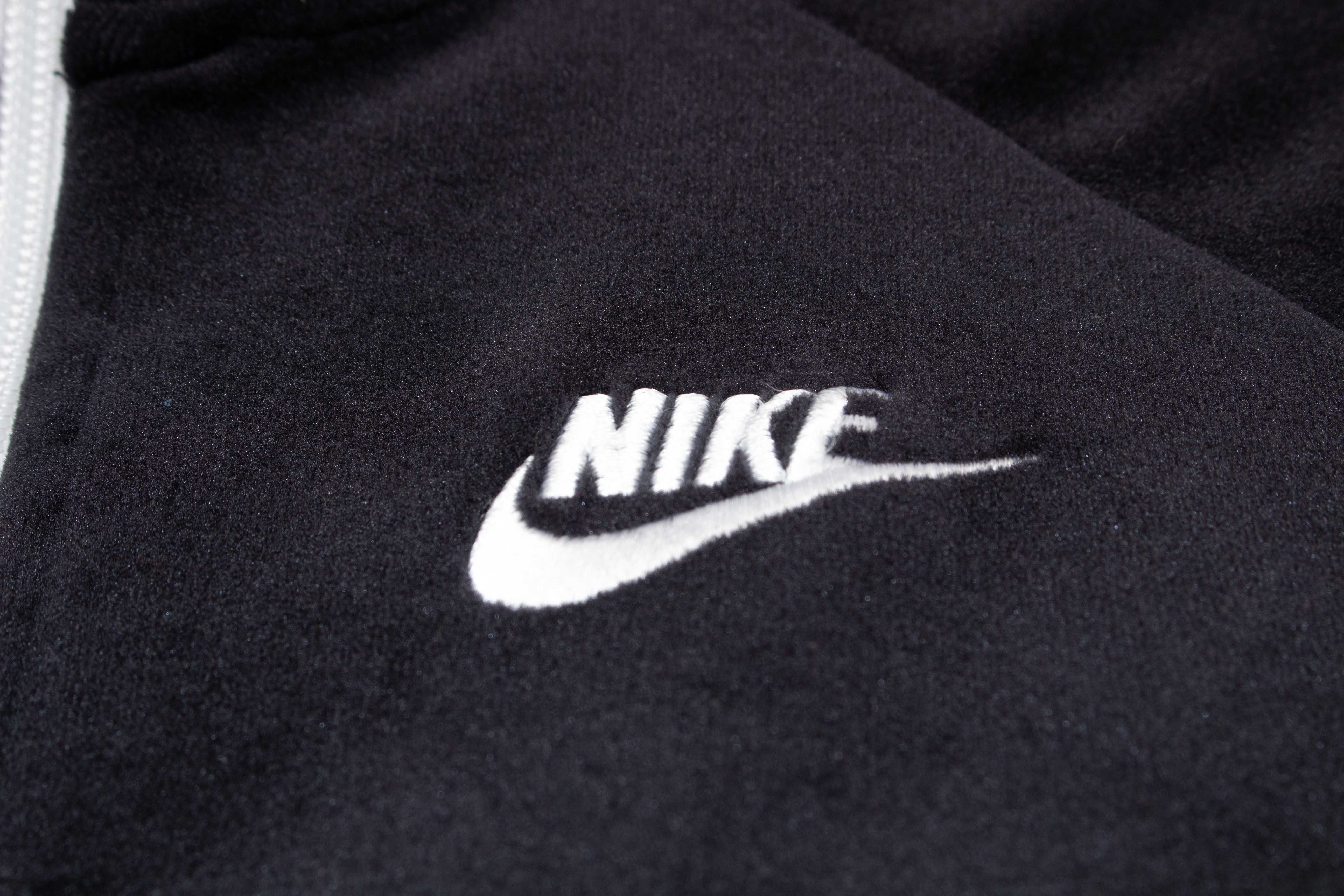 Nike оригинален дамски суичър плюшен черен пуловер четвърт цип М