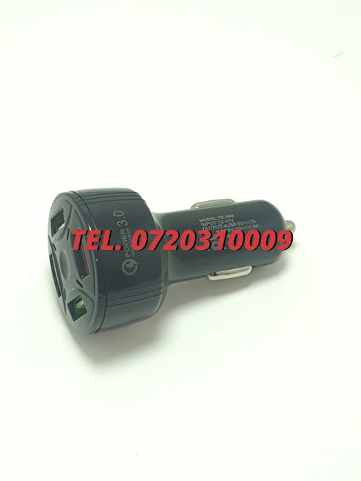 Incarcator Masina Auto 4 Porturi Bricheta Usb Qc Incarcare Rapida