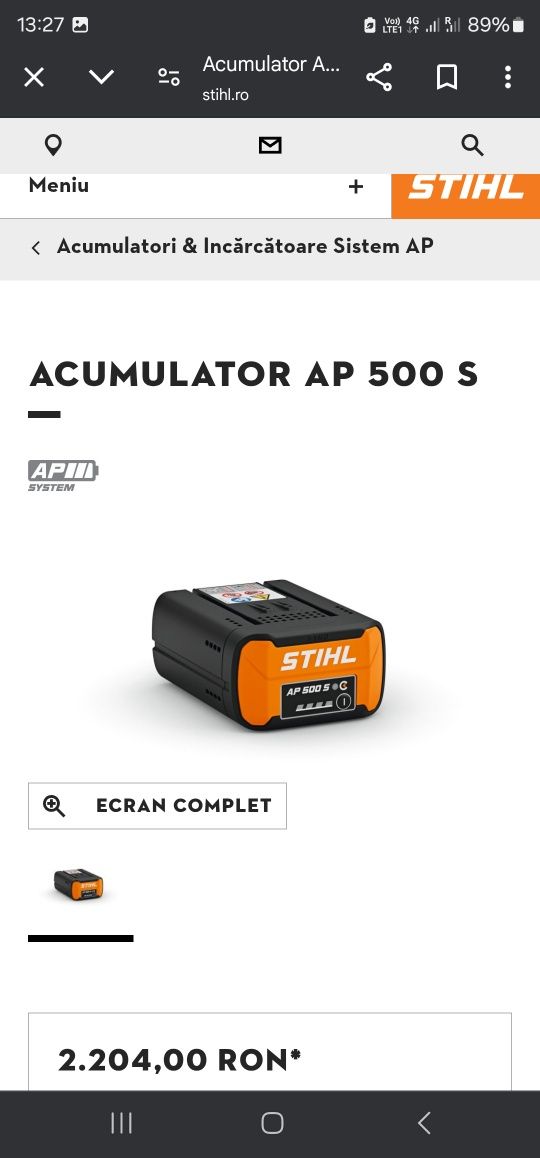 Acumulator Stihl AP 500S