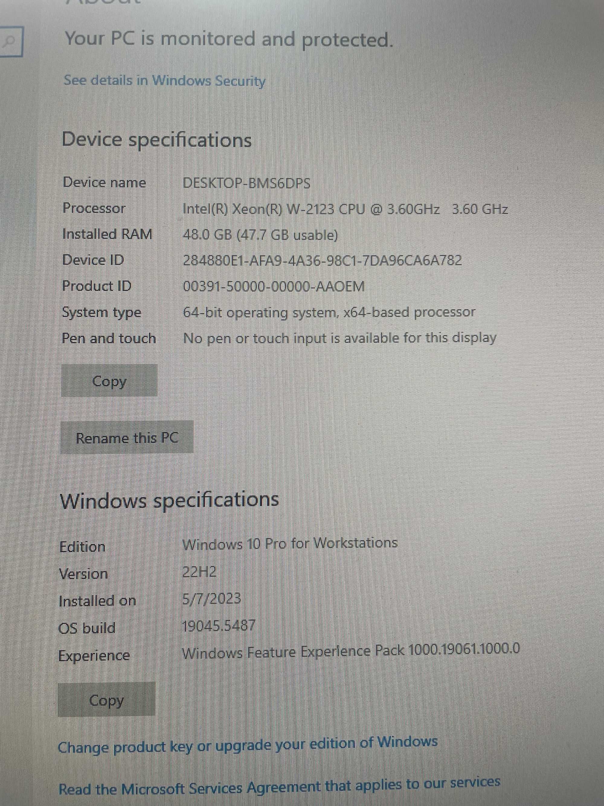 DELL Precision 5820 ram 48gb AMD Radeon Pro WX 2100 работна станция