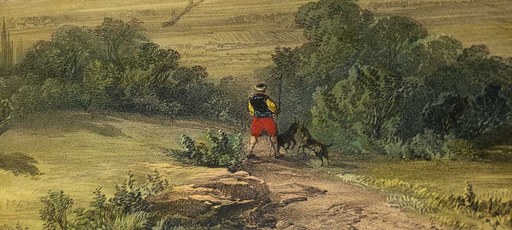 1854г гравюра ВАРНА България Голяма Цветна ЛИТОГРАФИЯ Оригинал РЯДКОСТ