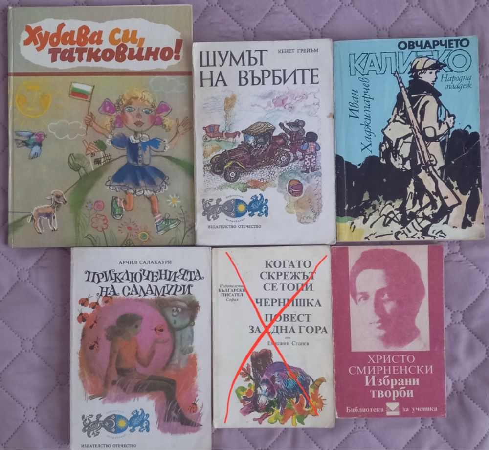 Детски книги от препоръчителната литература за училище