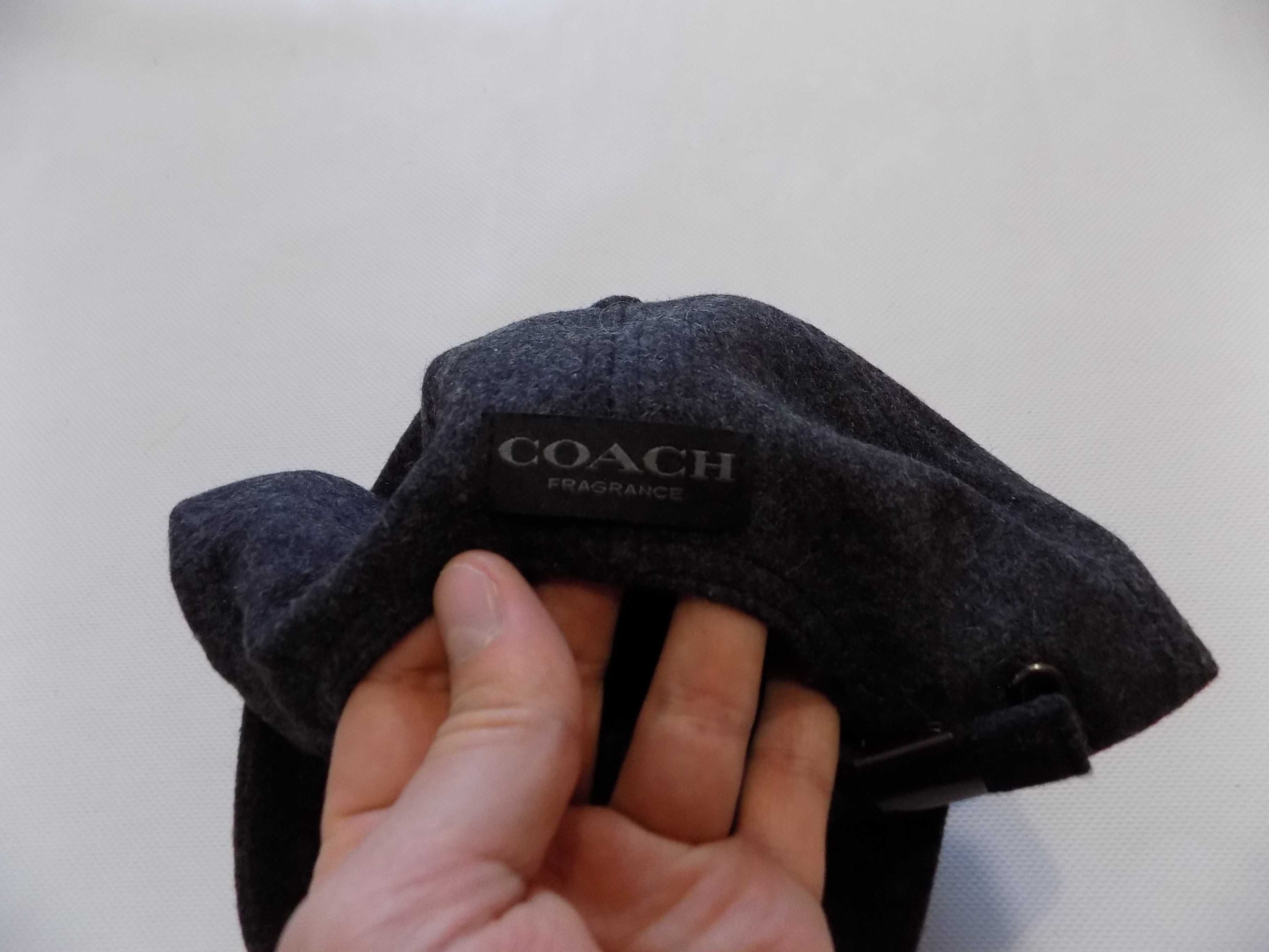 шапка coach wool козирка оригинална мъжка дамска спортна вълнена
