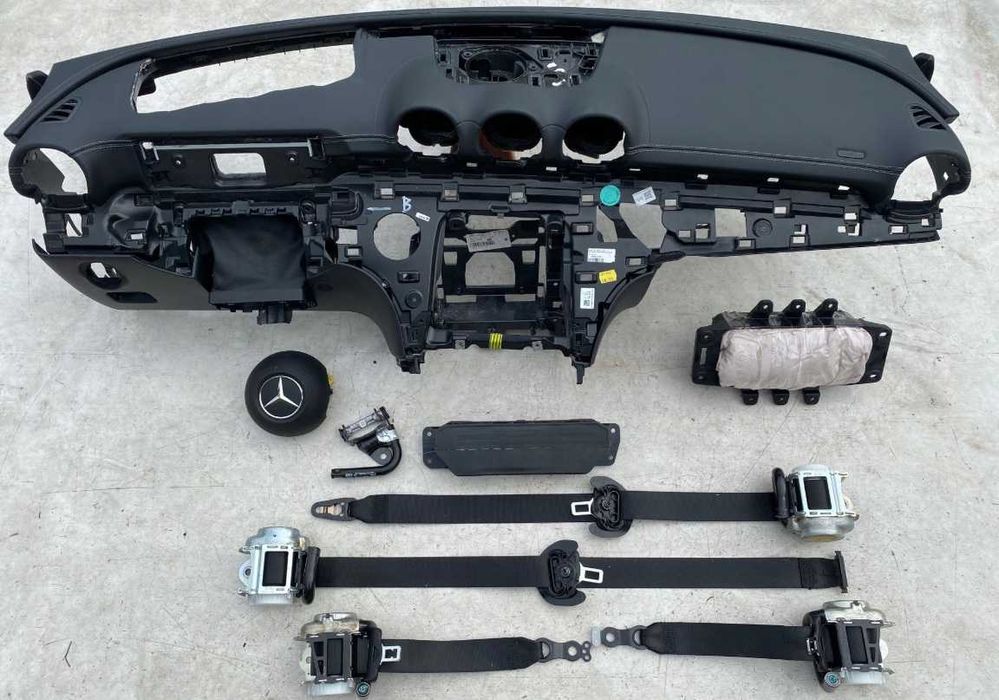Mercedes Benz C W206 plansa bord HUD kit airbag volan pasager genunchi