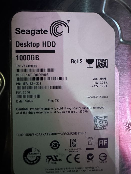 Жесткий диск Seagate 1000gb (3.5)