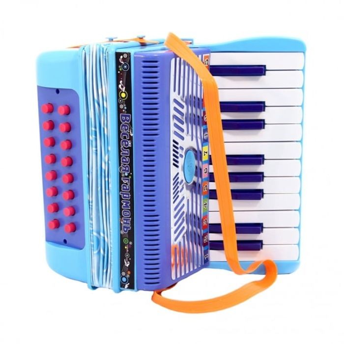 Детски акордеон син и жълт