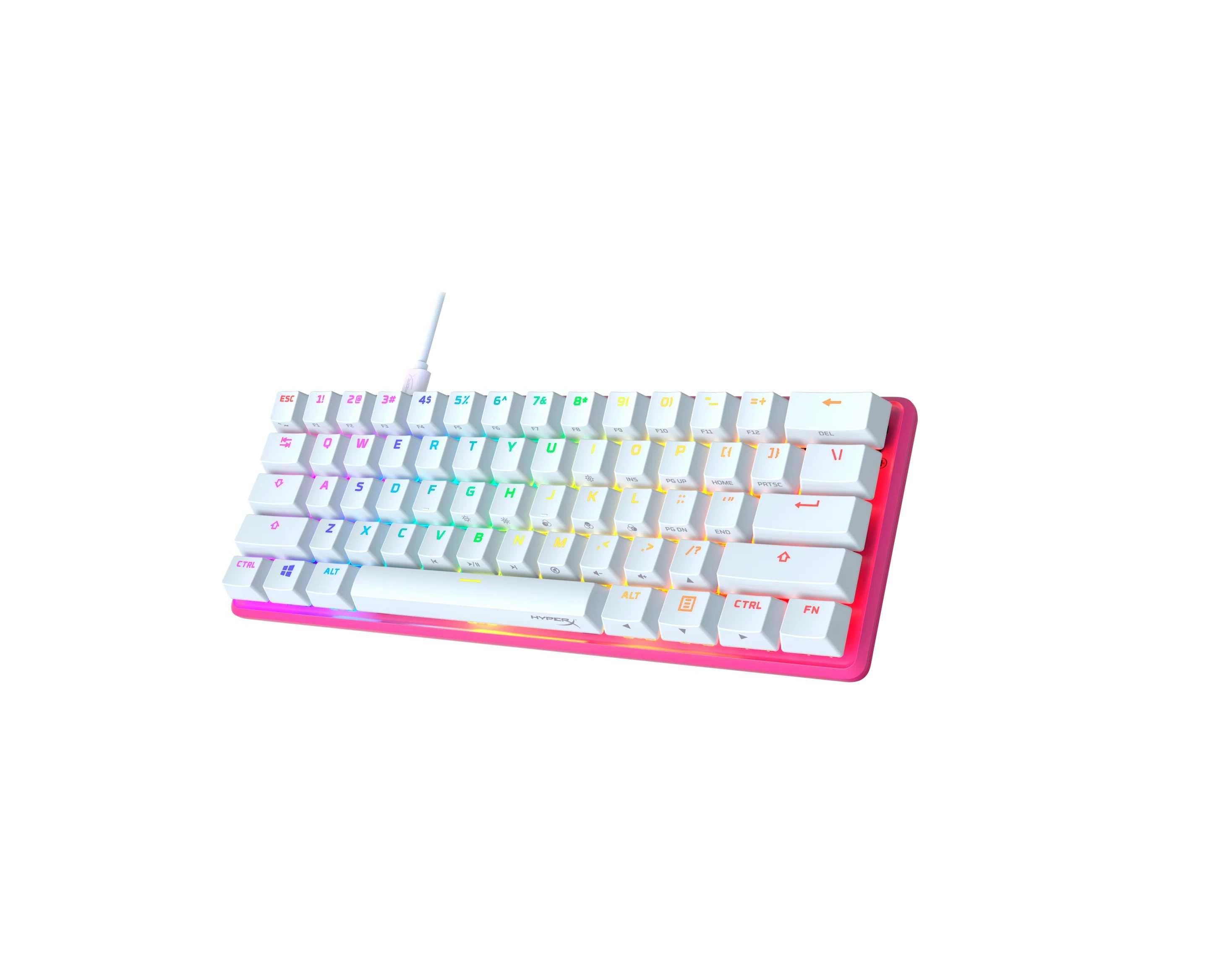 ^Клавиатура HyperX Alloy Origins 60 Pink-HyperX Linear Red Switches,RU