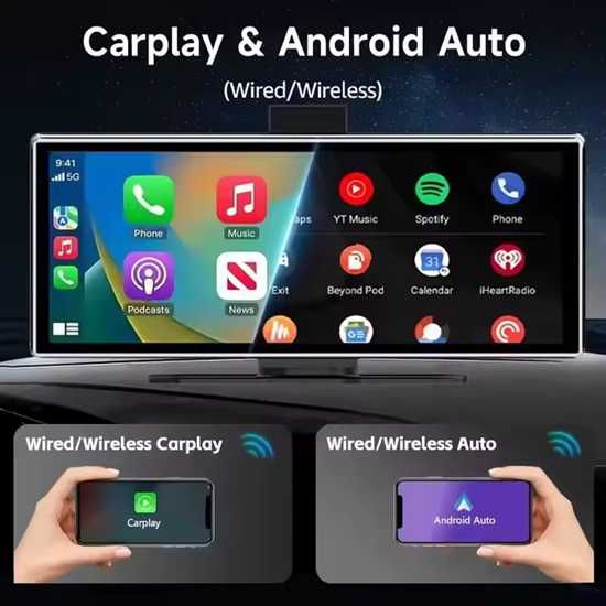 H808D 11,26-инчов Carplay интелигентен екран с 2K Dash Camera Typ-c