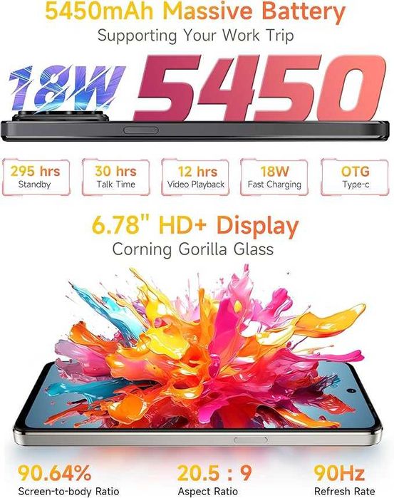 Telefon mobil Ulefone Note18 Pro NFC Android 14 256GB 90Hz 4G