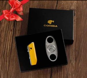 Cohiba Подаръчен комплект от запалка и ножичка за пури