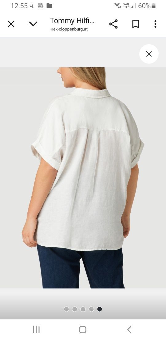 Tommy Hilfiger 100% Лен /  Oversize  XL НОВО! ОРИГИНАЛ! Дамска Ленена