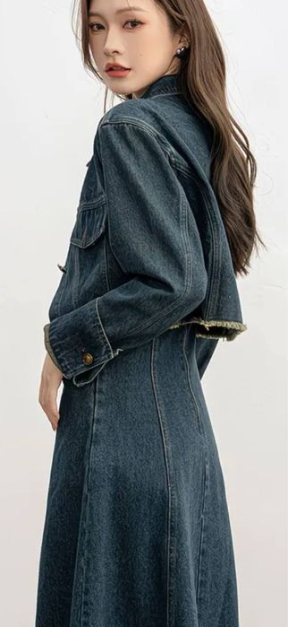 Djinsi sarafan kostyum va kostyum bezrukavka plash!