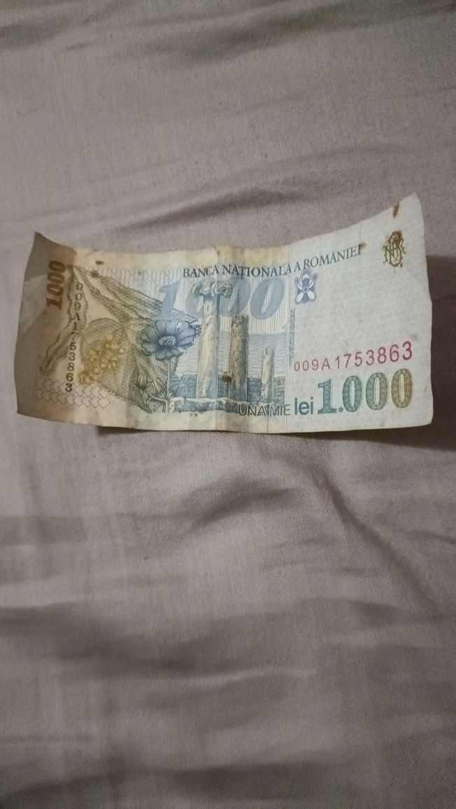 bancnota de colecție 1000 lei anul 1998