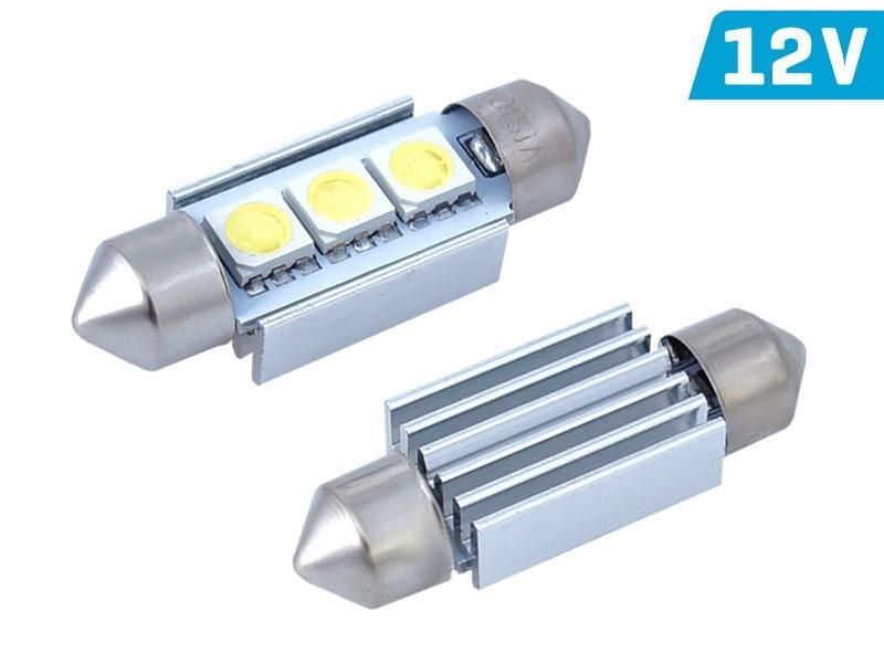 крушка диодна /лед vision festoon sv8.5 36mm 12v 3x 5050 smd led, ...