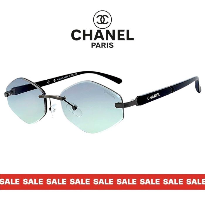 Chanel дамски изчистени слънчеви очила 2026 с ромбоидни стъкла