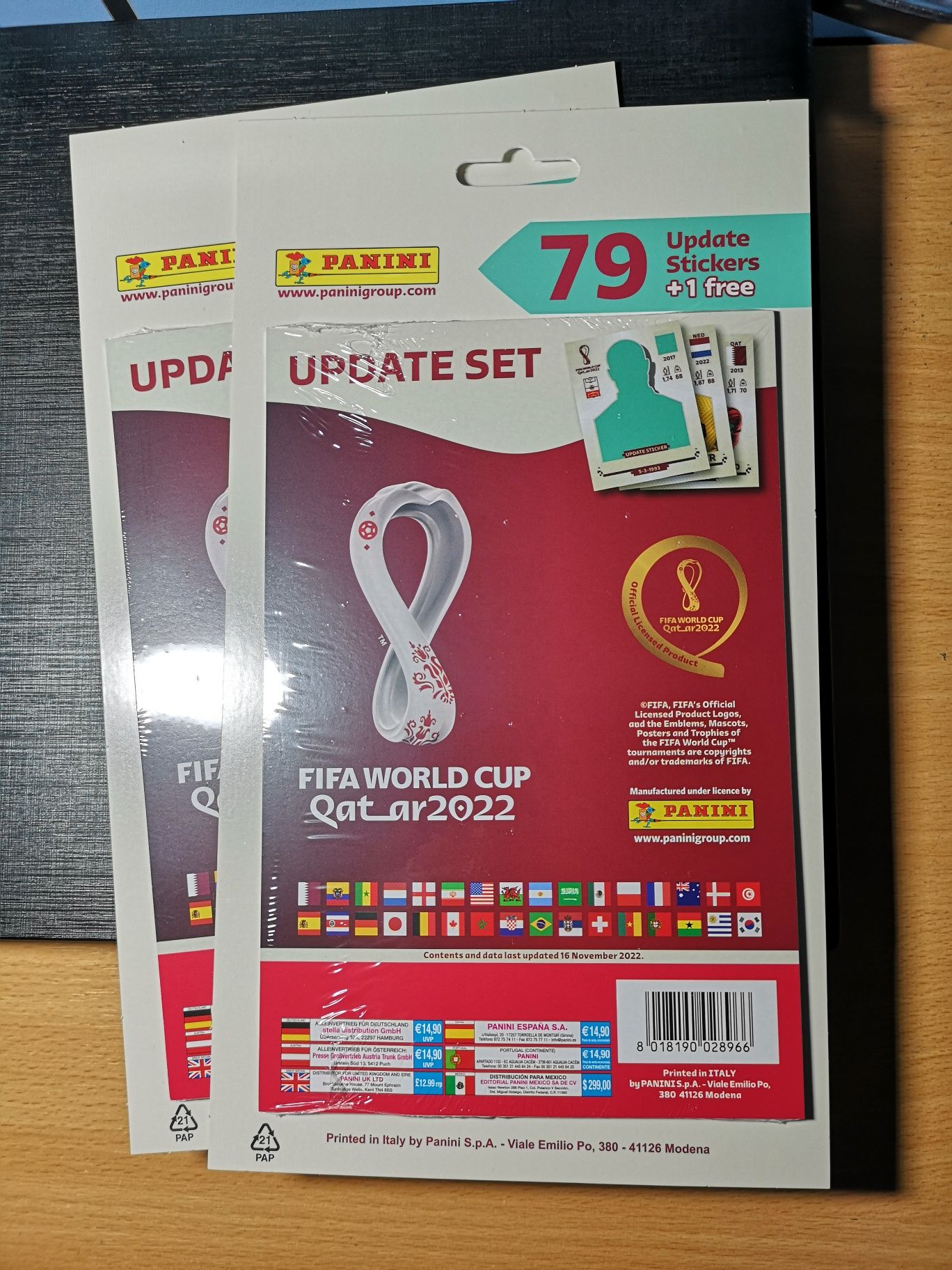 Panini Qatar 2022 update set 80 stickere set complet sigilat pt Album