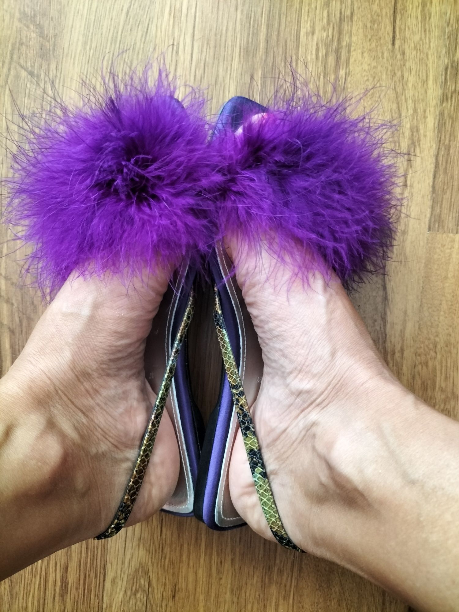 Sandale cu puf Zara Marimea 37