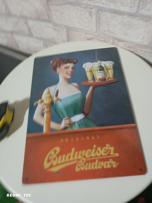 Стара метална табела Будвайзер