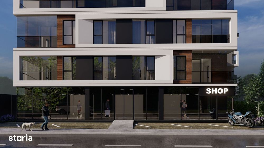 Spatiu Comercial de vânzare, parter cu vitrina 20 ml, parcare, Pipera.