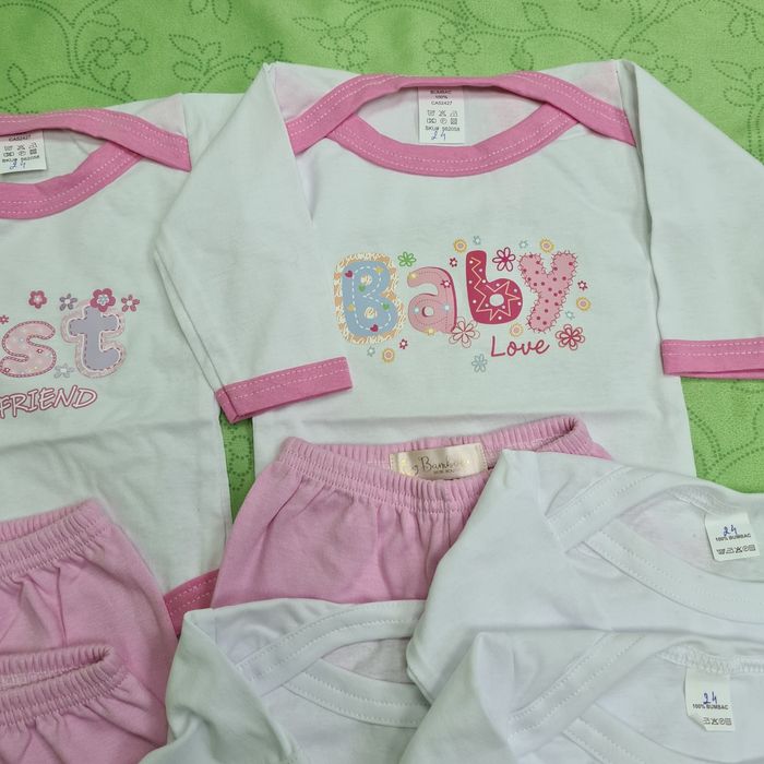 Lot 6 body și 3 perechi pantaloni, 3-6 luni