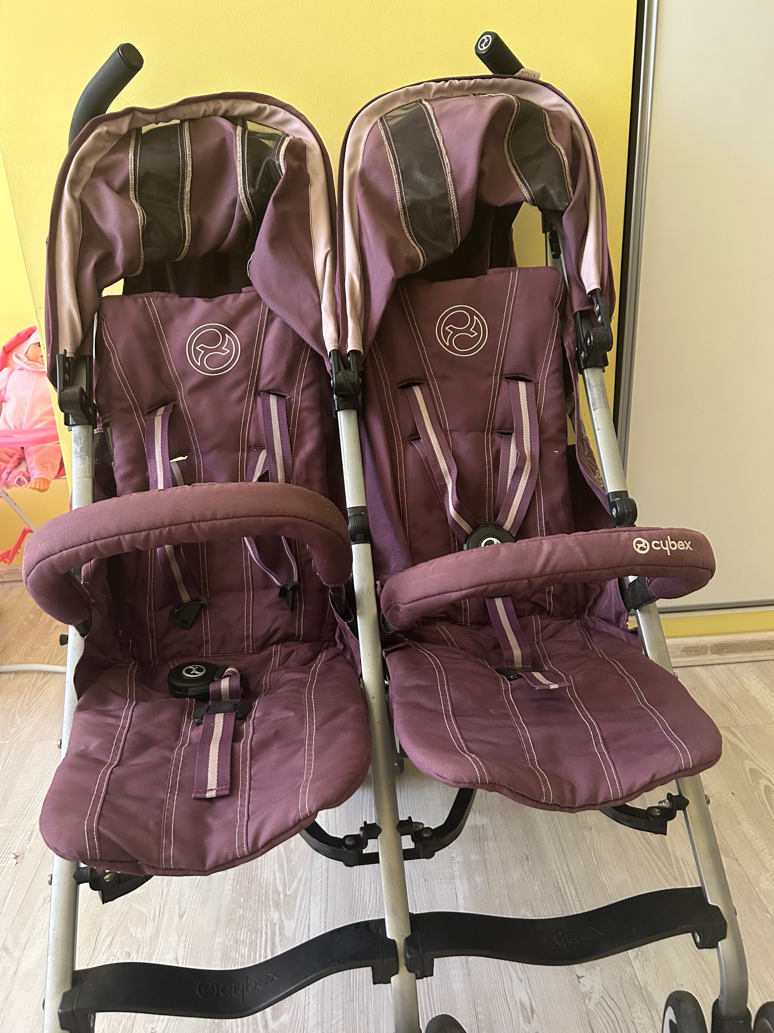Двойна количка тип чадър за близнаци Cybex