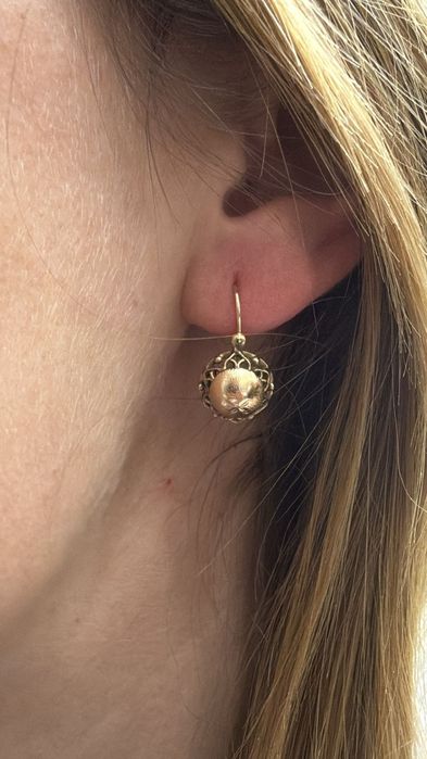 Cercei  vechi din aur14kmodel evreiesc