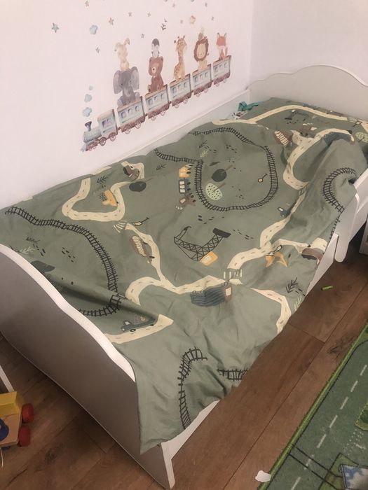 Pat copii 160x80 PAL alb