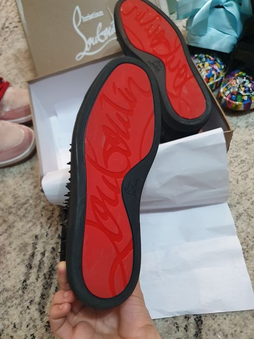 Christian Louboutin Black Sneakers Long Spikes