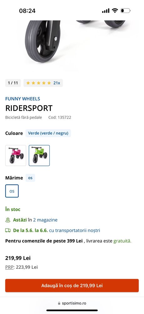 Tricicleta funny wheels