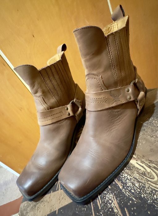 Каубойски боти от кафяв набук(Stillo)