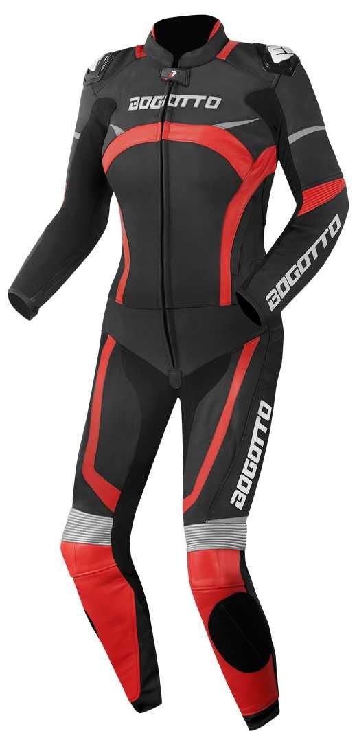 Дамски Кожен Мото Екип BOGOTTO MISANO Black/Red Размер 38-M