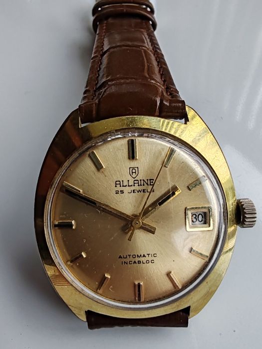 Ceas Allaine Automatic Calendar Placat cu aur 34 mm