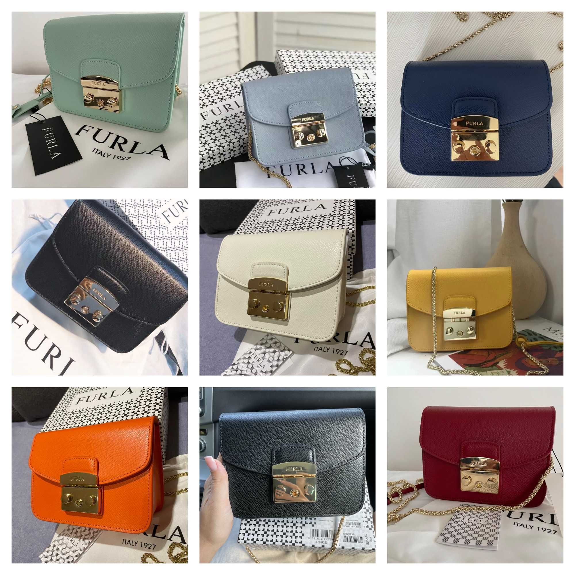 Нова Furla Metropolis mini Естествена кожа