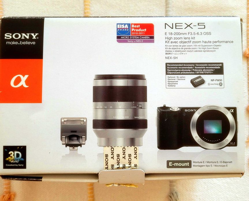 Фотоапарат Sony Nex-5 Обектив E 18-200mm F4.5-6,3