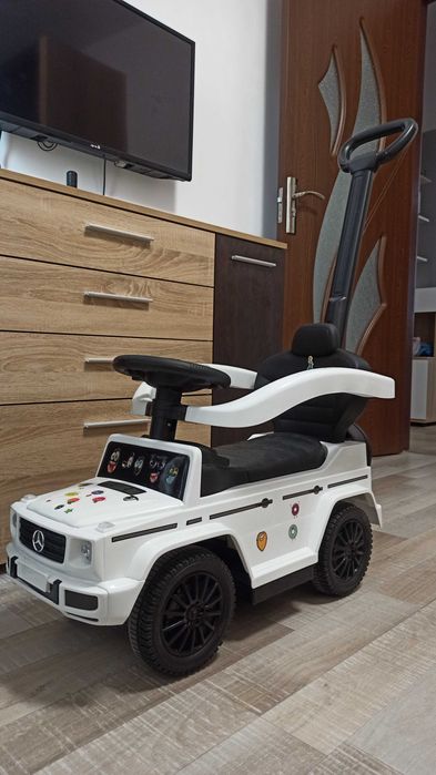 Ride-on с дръжка MERCEDES G350D БЯЛА
