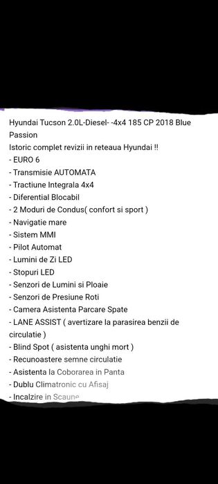 Vand Hyundai Tucson