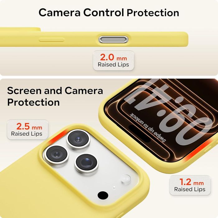 Матов силиконов кейс за apple iphone 17 pro max - жълт