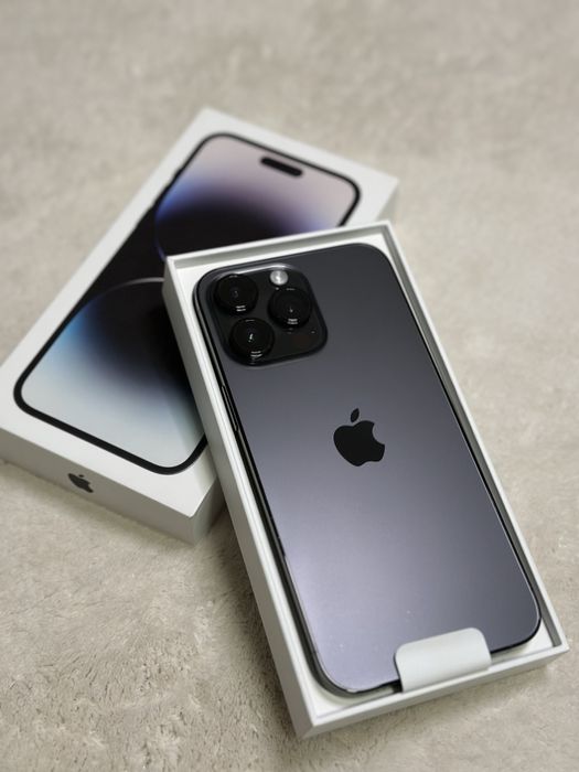 iPhone 14 Pro Max Space Black 91% full box + cablu original sigilat