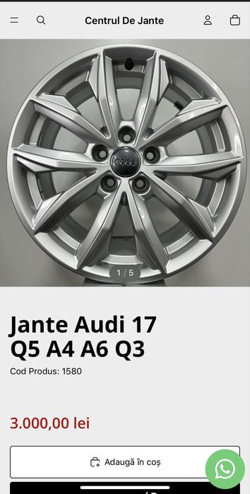 Jante oem 5x112 Audi A4/5/6/Q5 R17