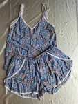 Intimissimi Paisley Viscoză Satin Top & Bottom Set de pijamale scurte