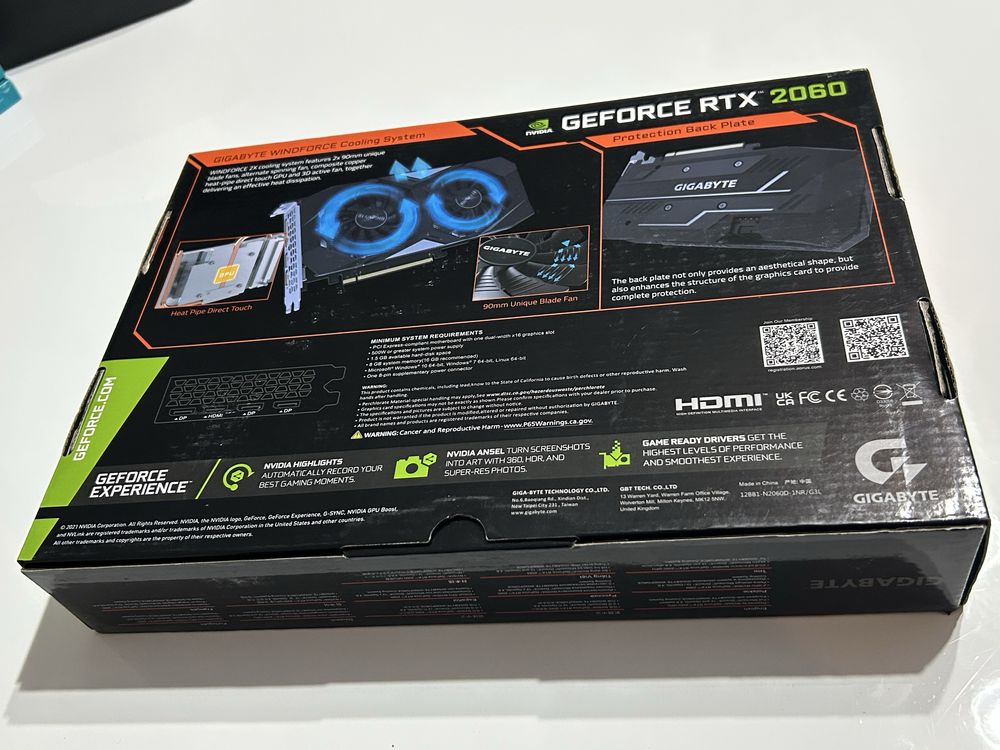 Placa video Gigabyte GeForce RTX 2060 D6, 6GB GDDR6, 192-bit - NOU