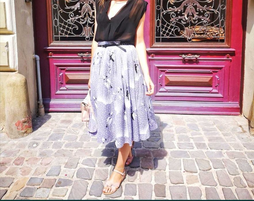 Fusta vintage cu buzunare transport gratuit