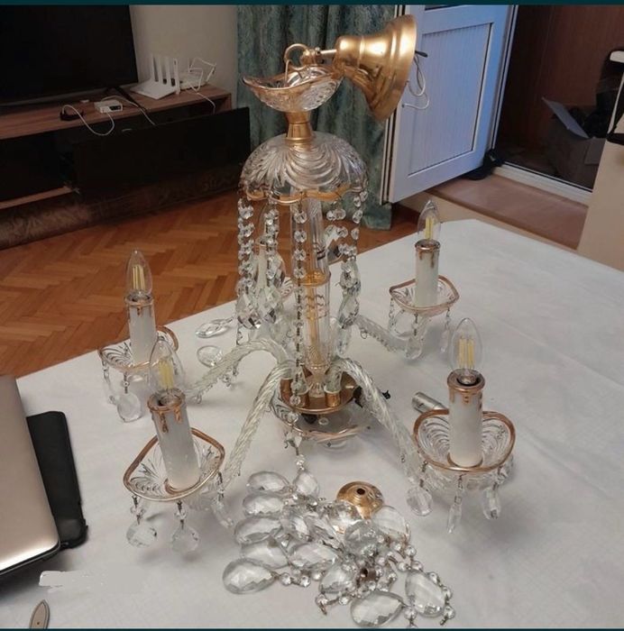 Люстра большая 5 рожковая светильник люстра лампа