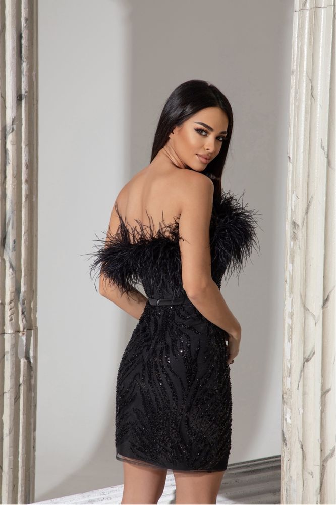 Черна официална рокля Christine fashion